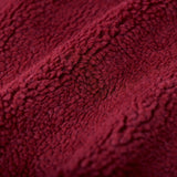 Close-up of the pinot noir My Place sherpa fleece top