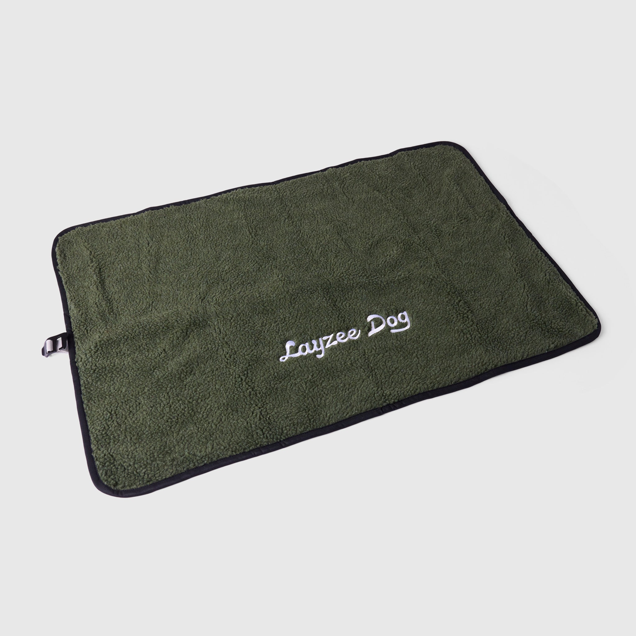 A large My Place dog bed in Colorado Sky color on a light grey background